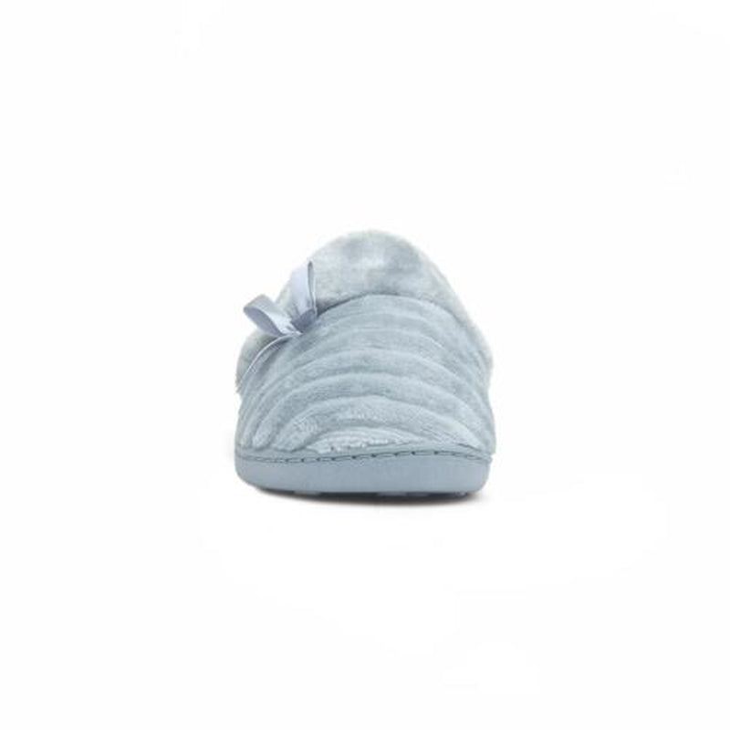 The Slipper Company Womens Slippers Blue Adults Ladies Mule Faux Fur Cleora SIZE