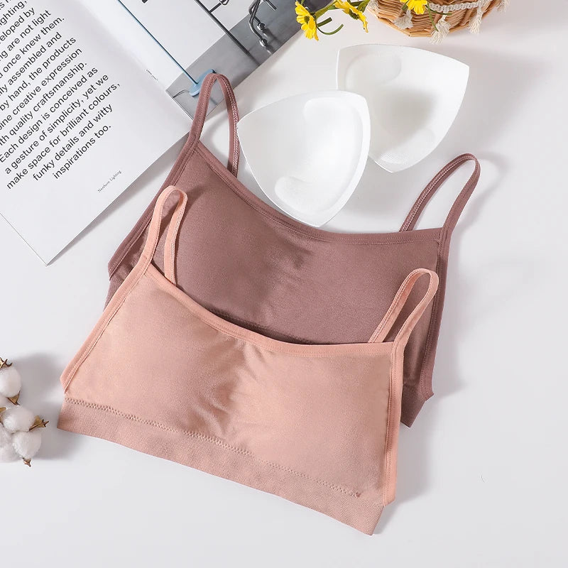 seamless Backless Tube Top Bra Wireless Bralette with Removable Pads