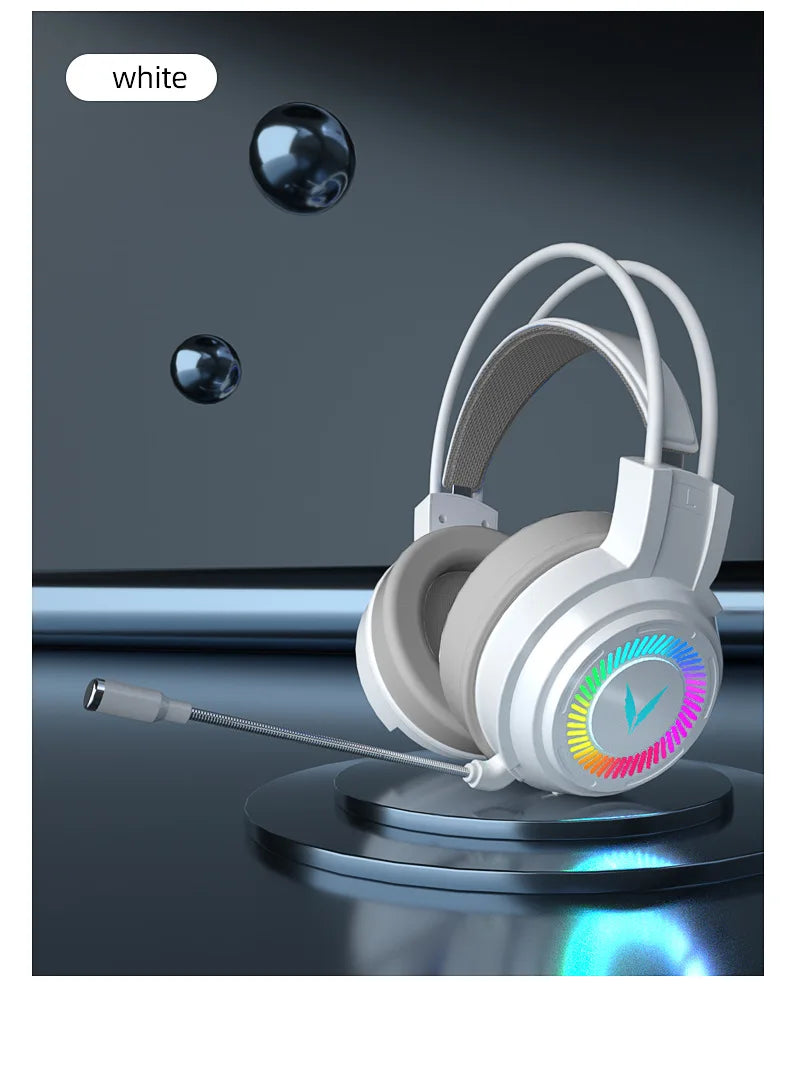 7.1 Stereo Gaming Headset with Mic LED Light Virtual Surround for PC Gamer