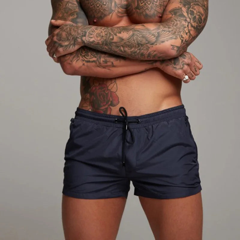 Mens Swimwear Sexy Swim Briefs, Beach Board Shorts, Sporty Surf Trunks