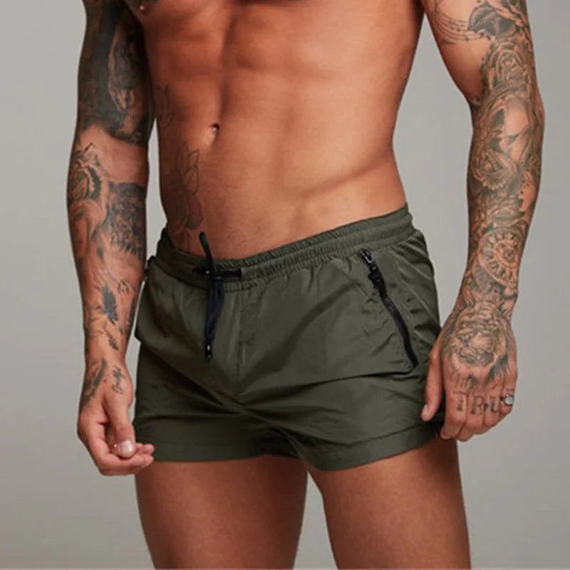 Mens Swimwear Sexy Swim Briefs, Beach Board Shorts, Sporty Surf Trunks