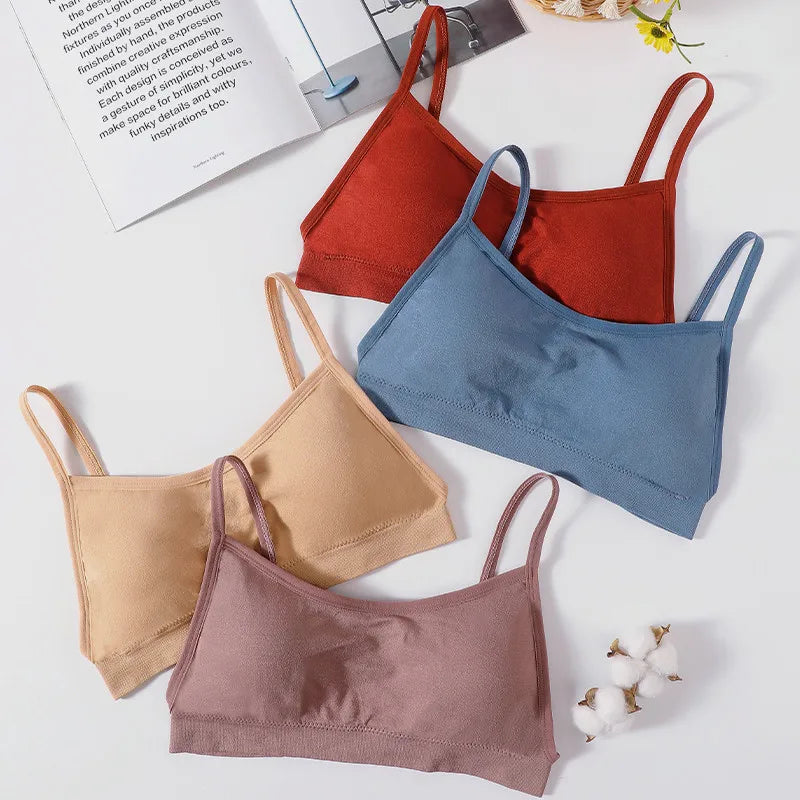 seamless Backless Tube Top Bra Wireless Bralette with Removable Pads