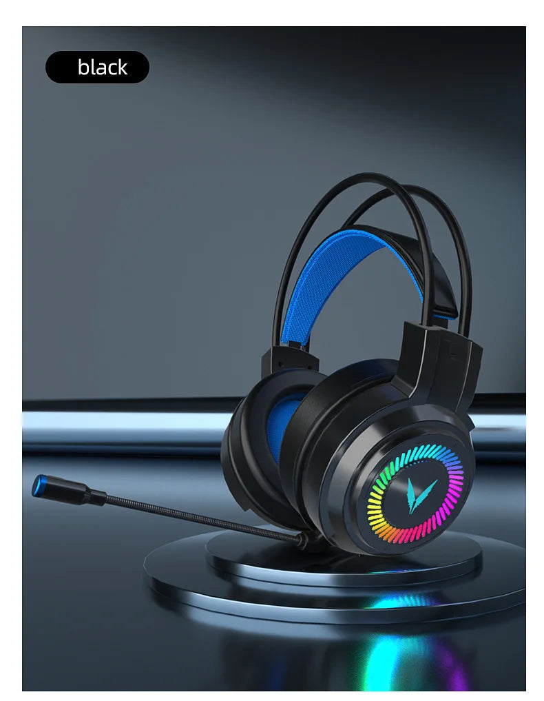 7.1 Stereo Gaming Headset with Mic LED Light Virtual Surround for PC Gamer