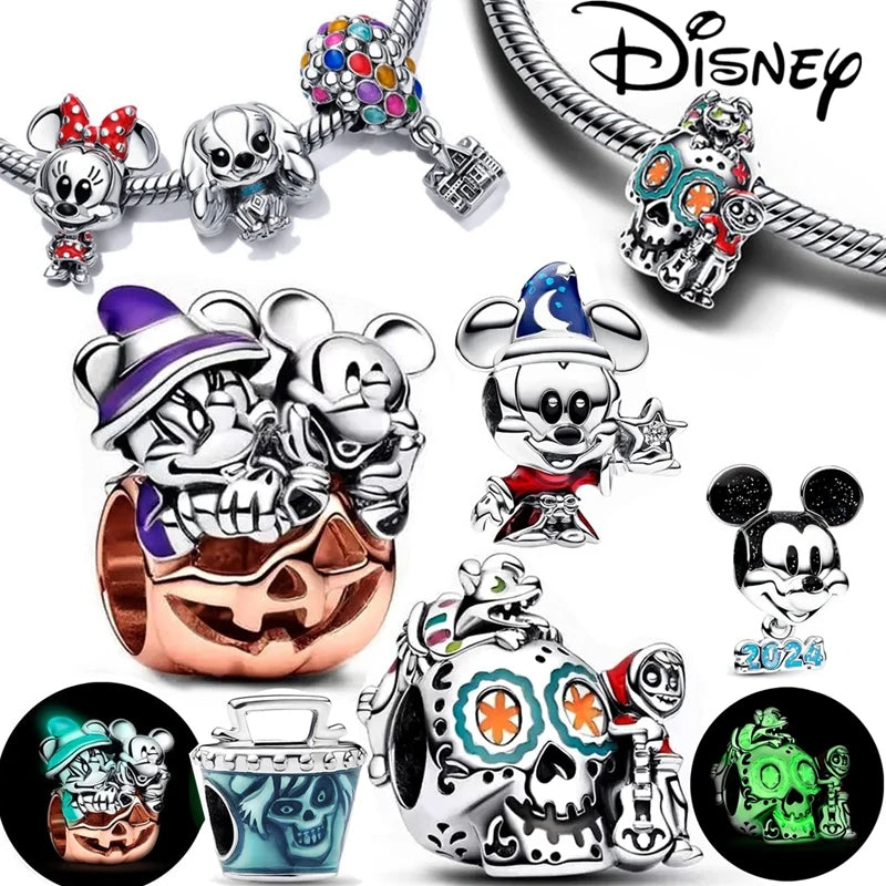 Disney Stitch Minnie Winnie Charm Dangle Beads Fit Pandora Bracelet