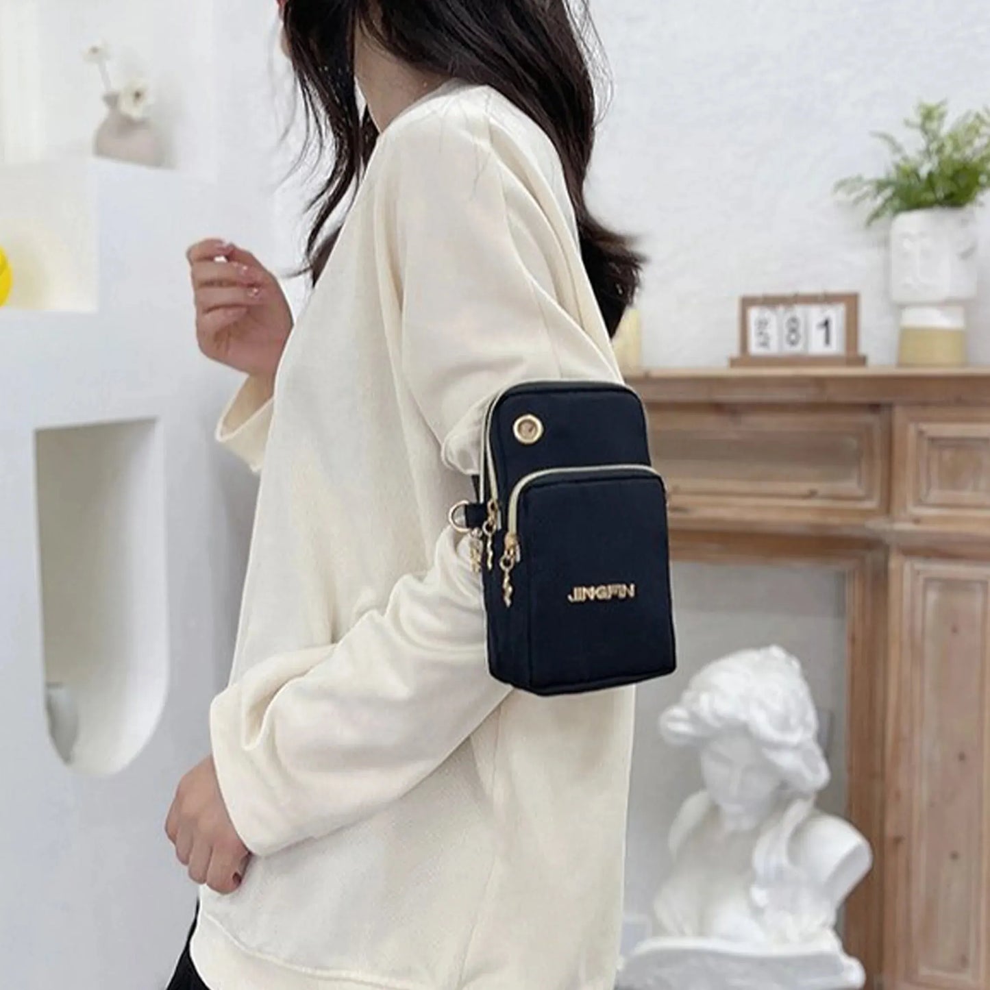 Women's Crossbody Mini Phone Bag Neck Hanging Pouch Coin Purse Holder