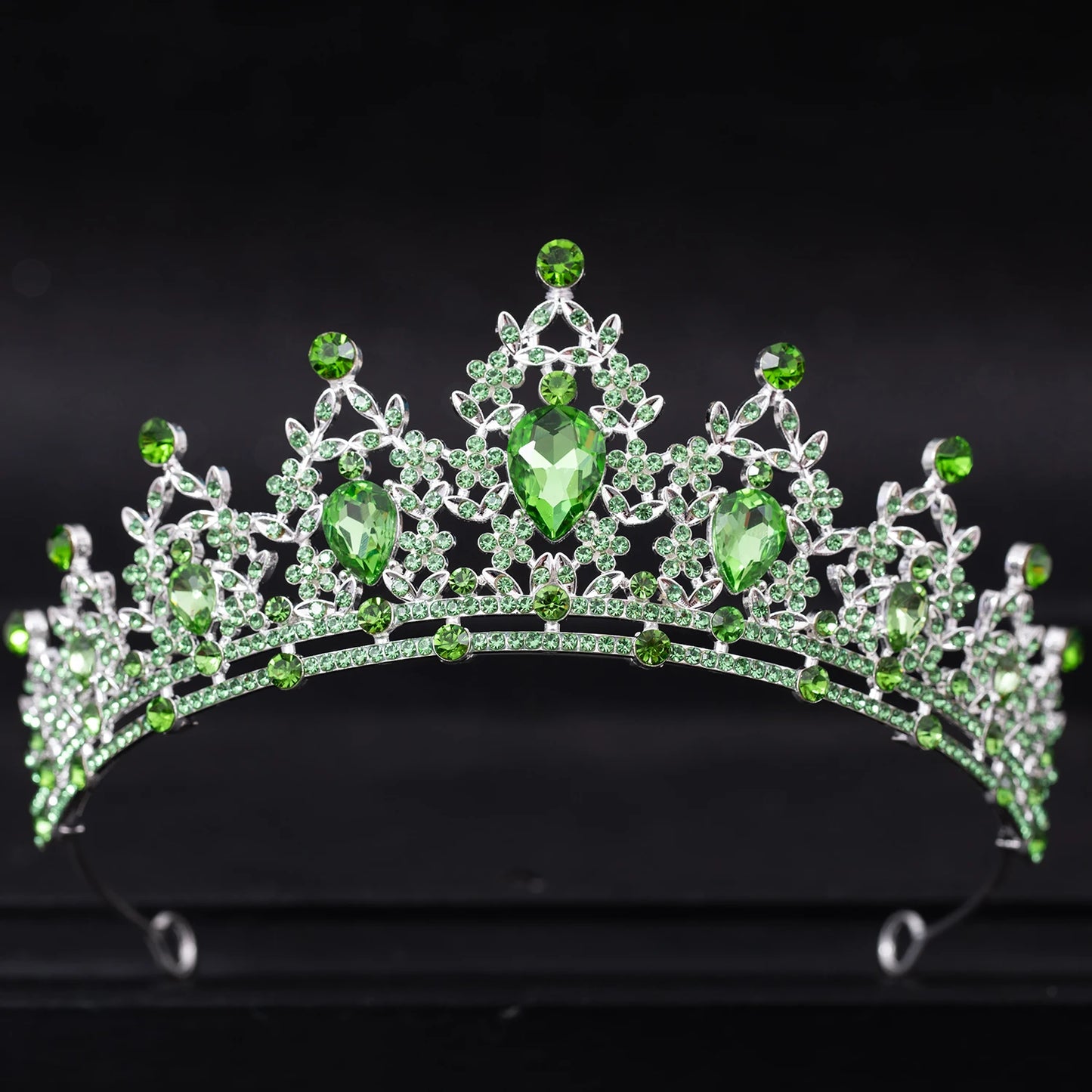 Crystal Bridal Tiara Silver Wedding Crown Diadem Headpiece Hair Jewelry
