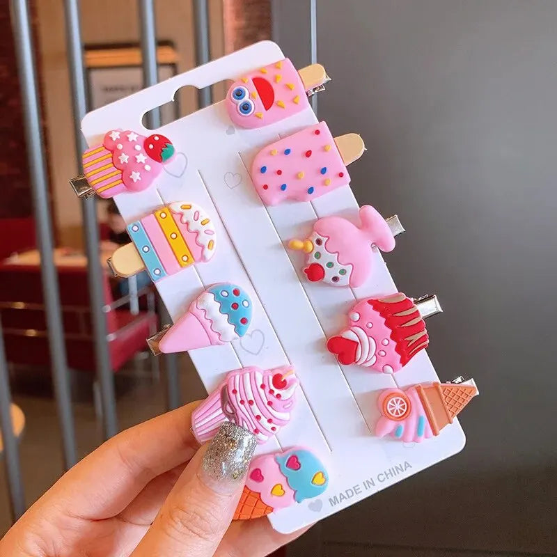 10PCS Girls Cute Unicorn Hair Clips Kids Hairpins Barrettes Accessories