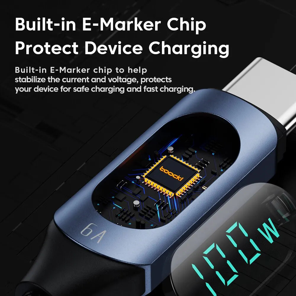 100W USB-C to USB-C PD Fast Charging Cable for MacBook iPad Xiaomi POCO