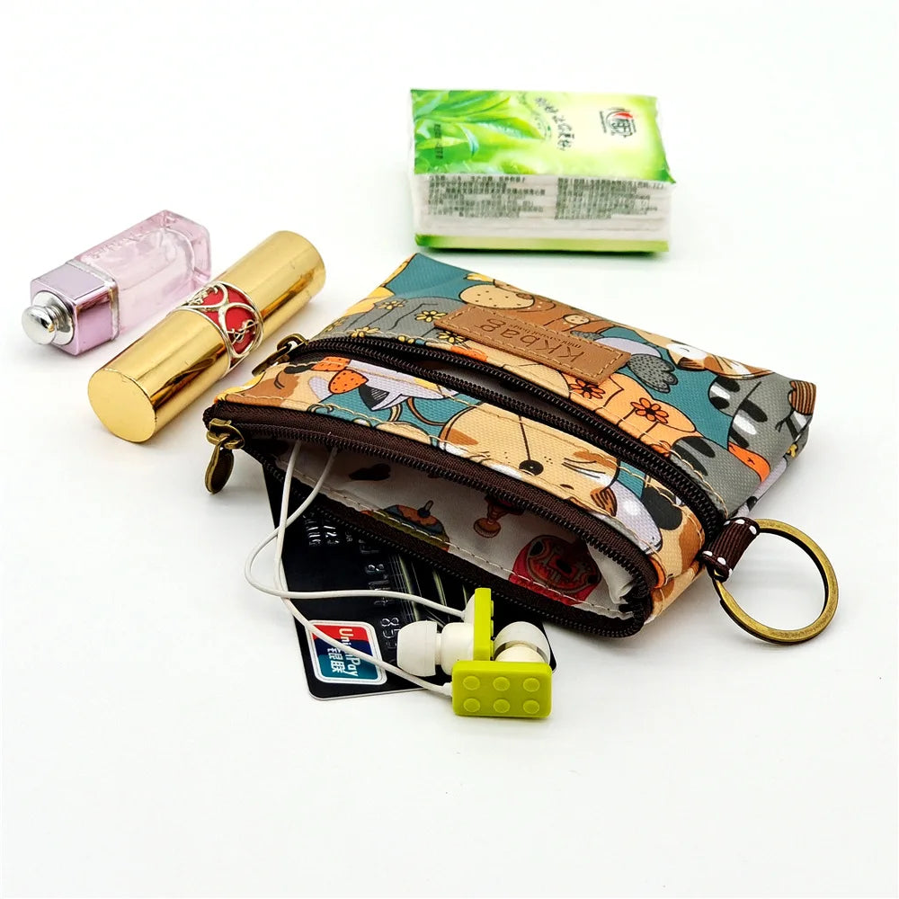 Cute Animal Zipper Wallet Small Coin Purse & Card Holder for Students & Women