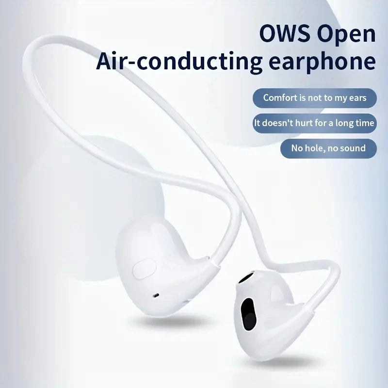 Open-Ear Bluetooth 5.3 Sport Headphones Air Conduction Wireless w/Mic