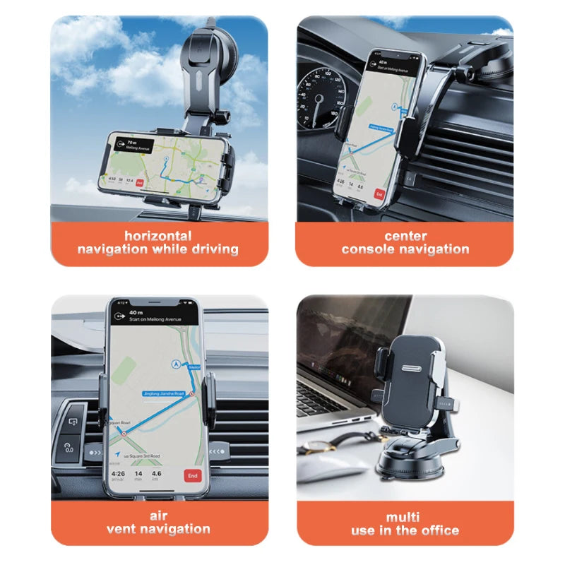 Universal Car Dashboard Phone Holder Mount for GPS & Windshield Use