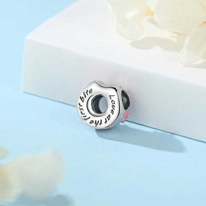 925 Silver Love Heart Charm Bead for Bracelets & Necklaces Valentine's Gift