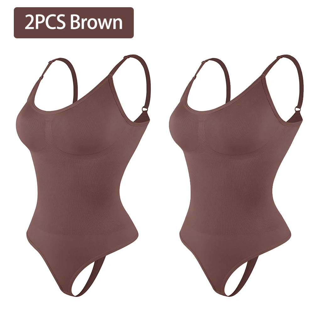 Women's Smoothing Bodysuit Shapewear – Thong Full Body Slimmer Faja