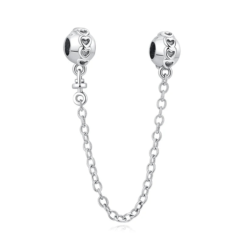925 Silver Love Heart Charm Bead for Bracelets & Necklaces Valentine's Gift