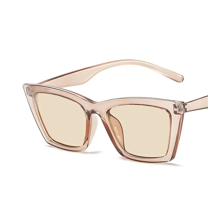 Vintage Cat Eye Sunglasses – Small Square Frame UV400 Shades for Women