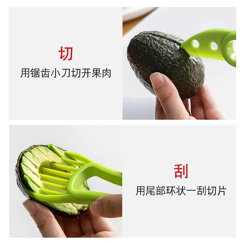 3-in-1 Avocado Slicer Peeler Corer Cutter Butter Fruit Separator Tool