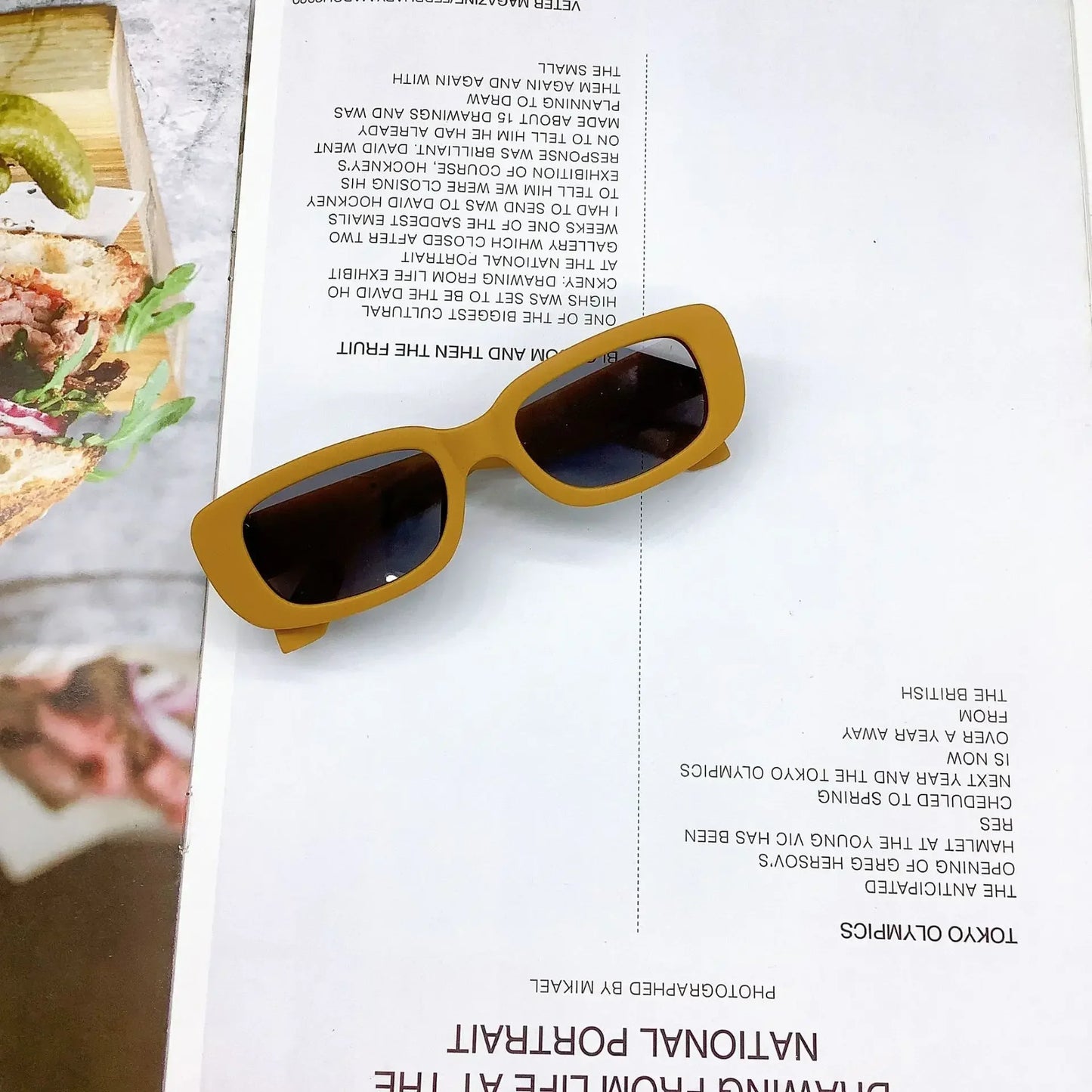 Kids Vintage Frosted Rectangle Sunglasses –UV400 Shades for Boys & Girls