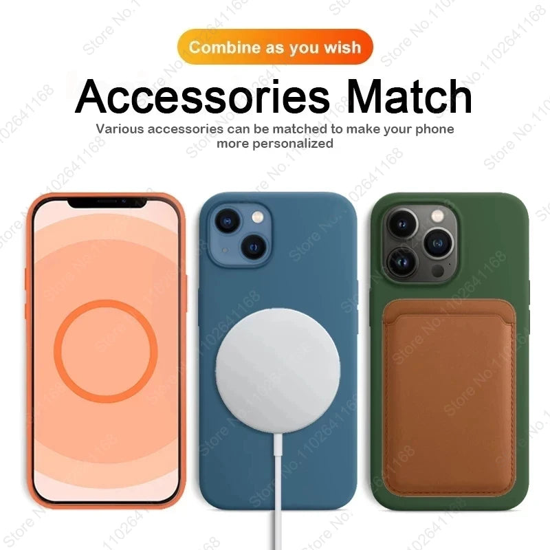 Animated Leather Case for iPhone MagSafe Magnetic Wireless Charging Cover