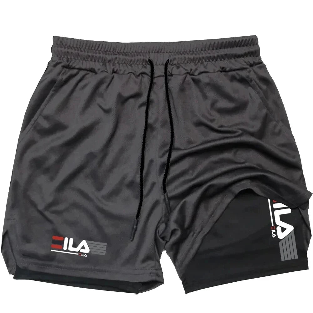 Men’s 2-in-1 Sports Shorts – Quick Dry, Breathable Summer Gym Running Shorts M-3XL