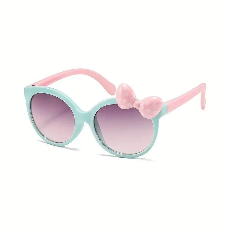 Kids Cartoon Bowknot Sunglasses UV400 Outdoor Shades for Girls