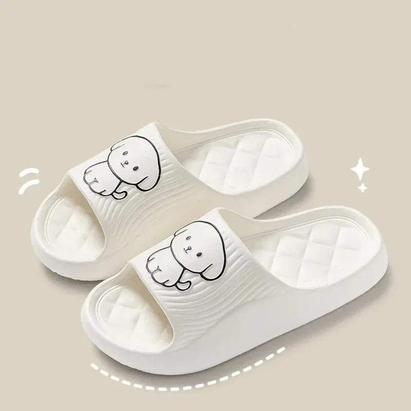 Cute Couple Pillow Slippers Non-Slip EVA Indoor Bathroom Sandals