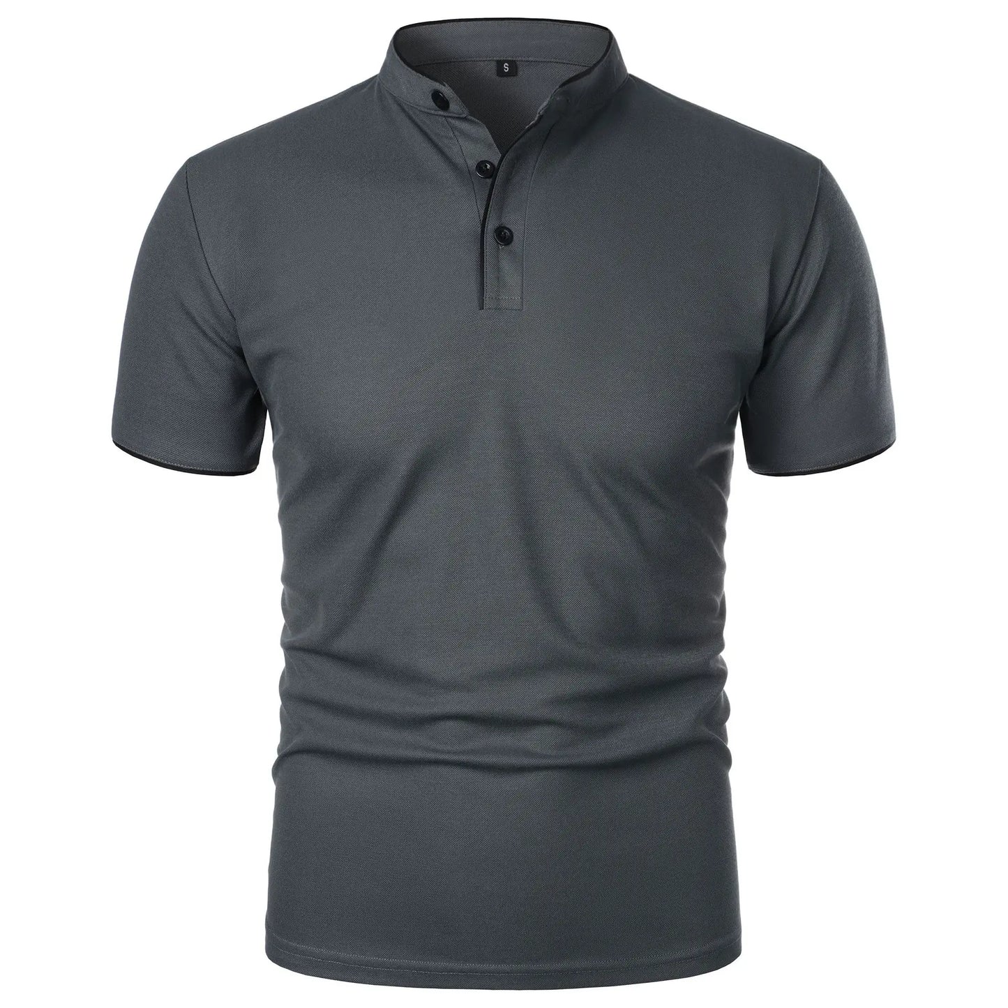 Men's Summer Polo Shirt Short Sleeve, Solid Color, Casual, Trendy, Breathable, Loose Fit