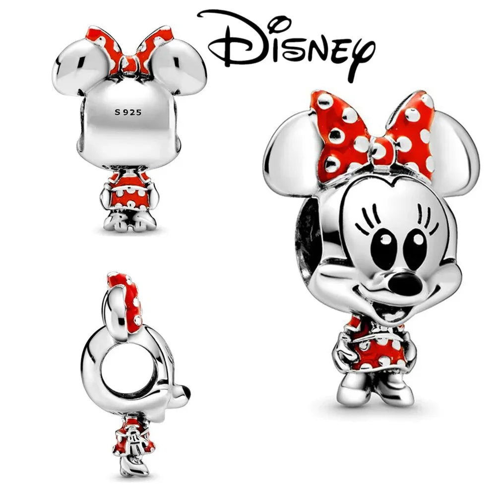 Disney Stitch Minnie Winnie Charm Dangle Beads Fit Pandora Bracelet