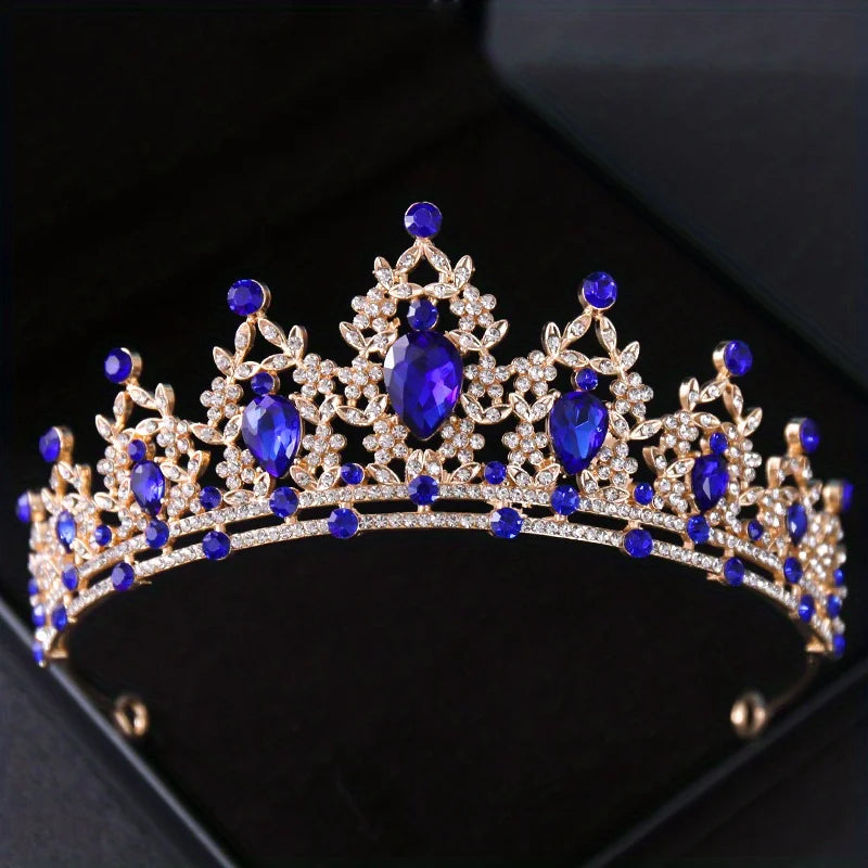 Crystal Bridal Tiara Silver Wedding Crown Diadem Headpiece Hair Jewelry