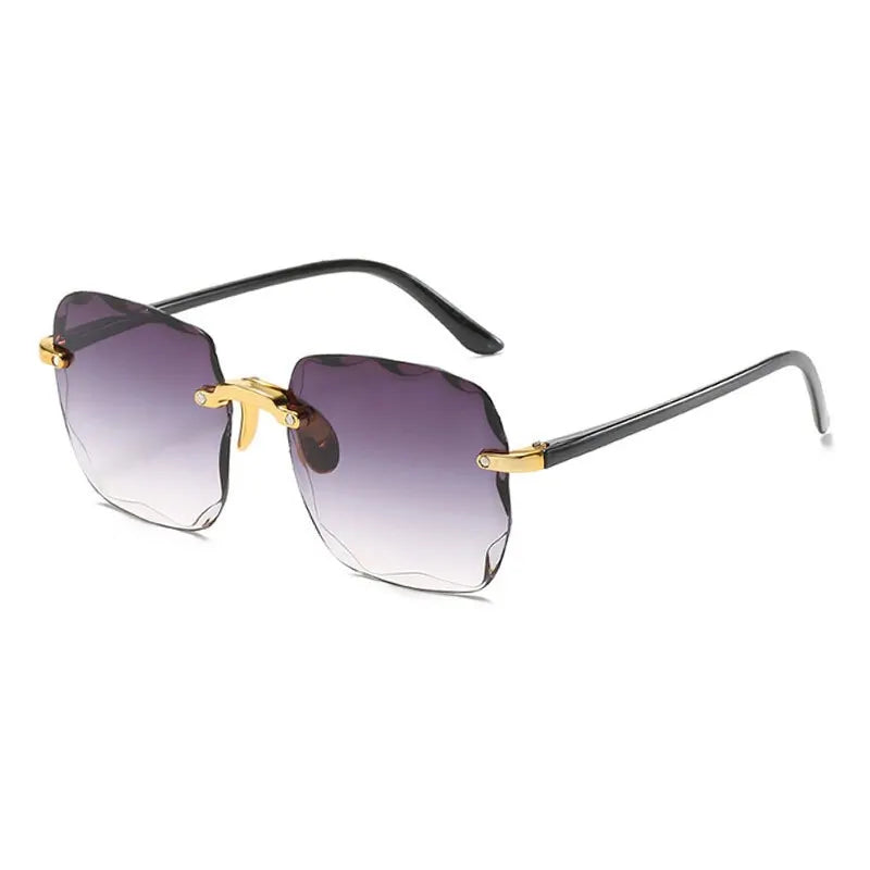 Women’s Square Frameless Gradient Sunglasses – Classic UV400 Shades