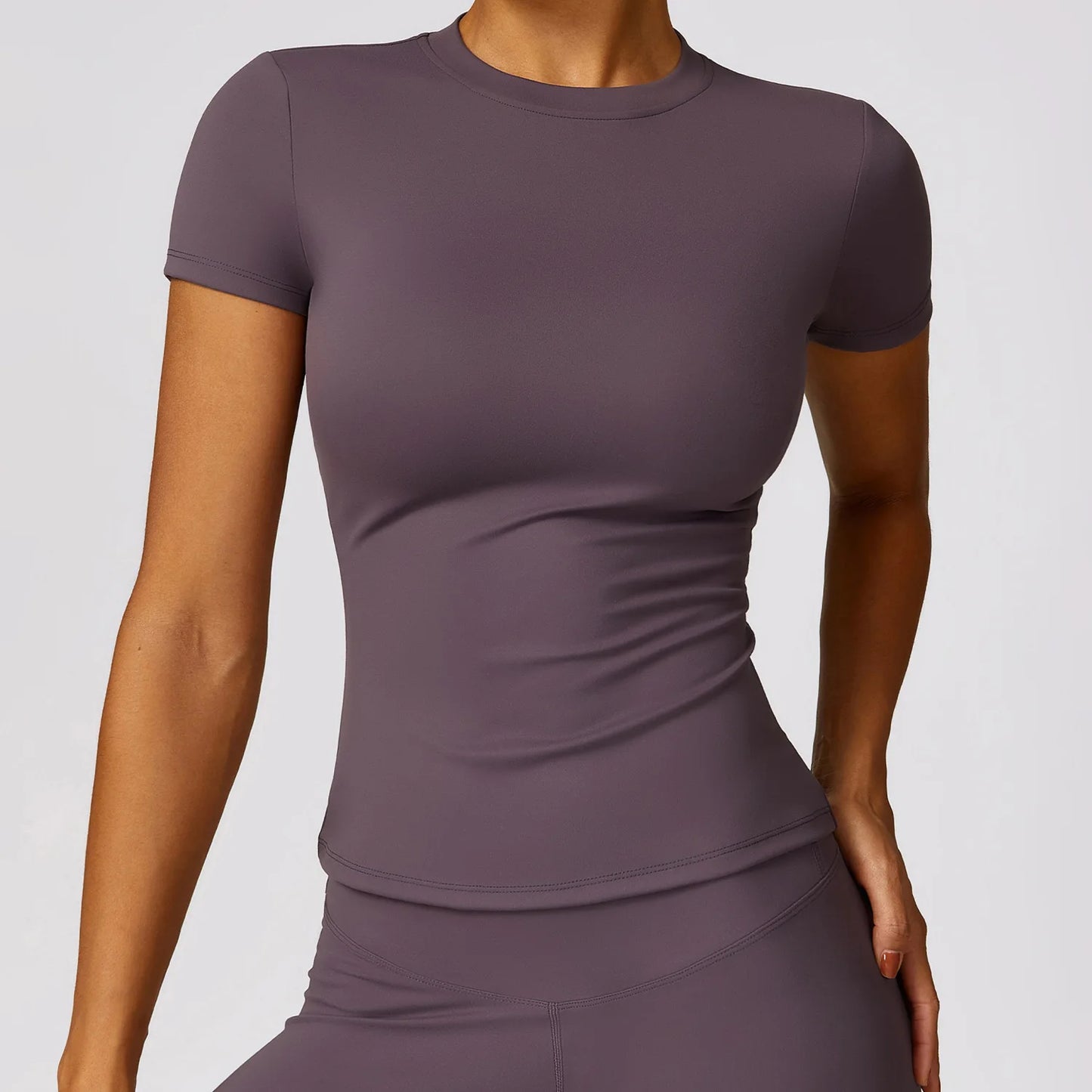 Women's Running Sports T-Shirt Short Sleeve Breathable Gym Yoga Fitness Tee