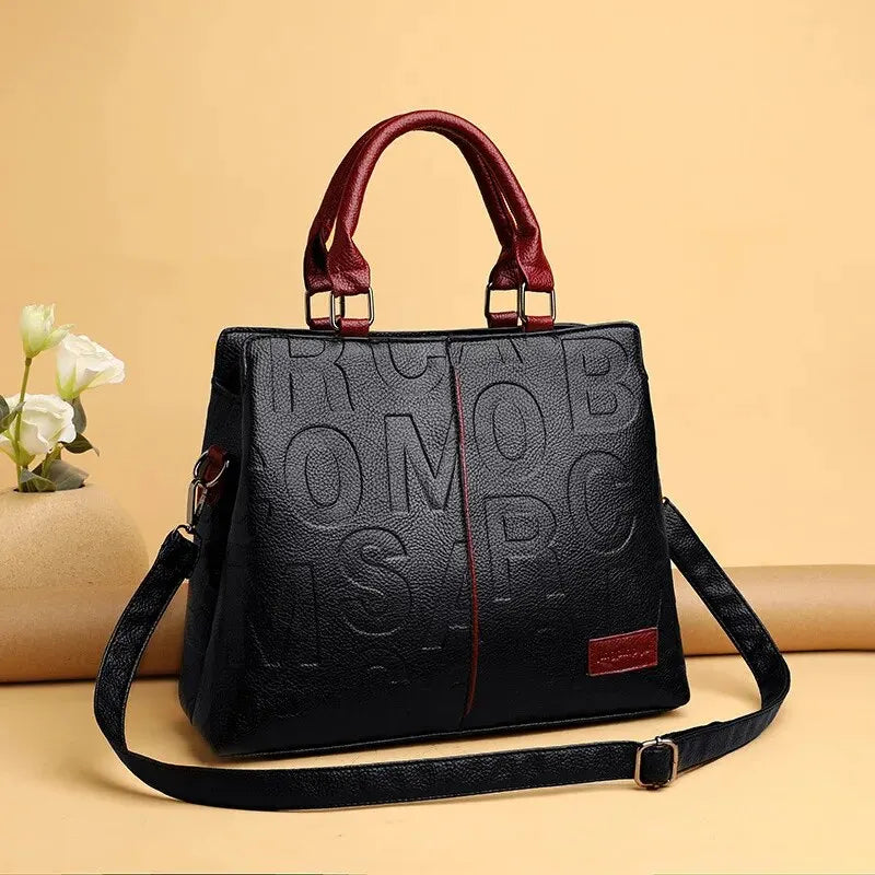 Women's PU Leather Crossbody Bag – Large Capacity Luxury Travel Handbag