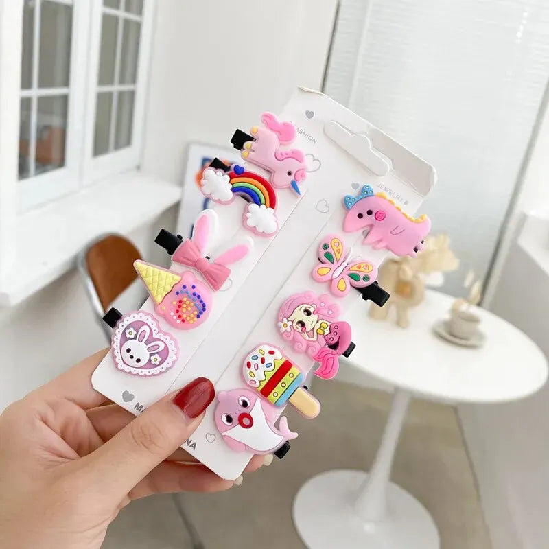 10PCS Girls Cute Unicorn Hair Clips Kids Hairpins Barrettes Accessories
