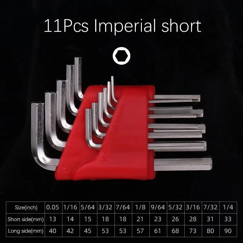 5/8/11PCS Allen Key Set – Metric & Inch L-Wrench Tools for Home & Auto