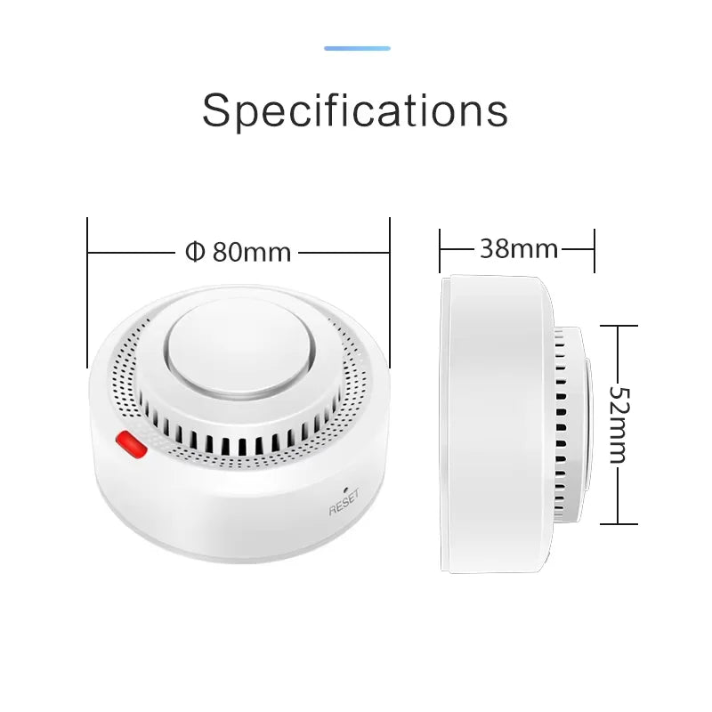 WiFi Smart Smoke Detector 85dB Fire Alarm Sensor with APP Control