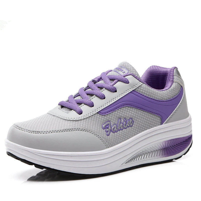 Women's Platform Sneakers Fashion Vulcanized Walking Shoes Plus Size