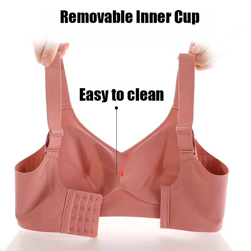 Beautiful Back Large Size Soft Support Push-up Bra For Women Seamless