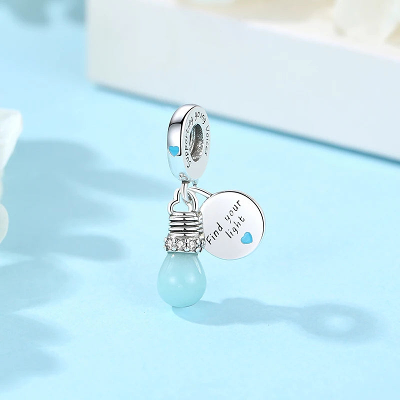 925 Sterling Silver Luminous Firefly Charm Beads for Bracelets & Necklaces