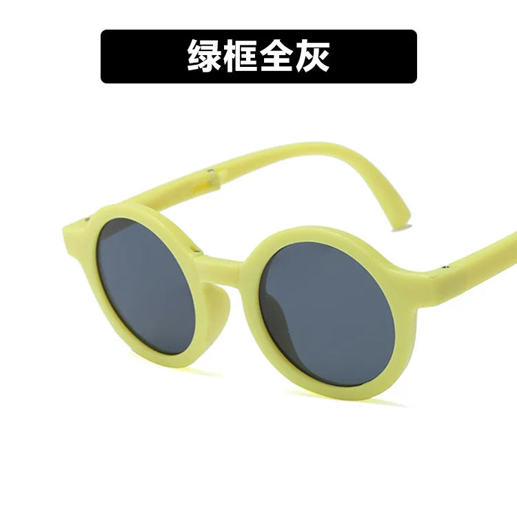 Foldable Kids Round Sunglasses – Cute UV400 Shades for Boys & Girls