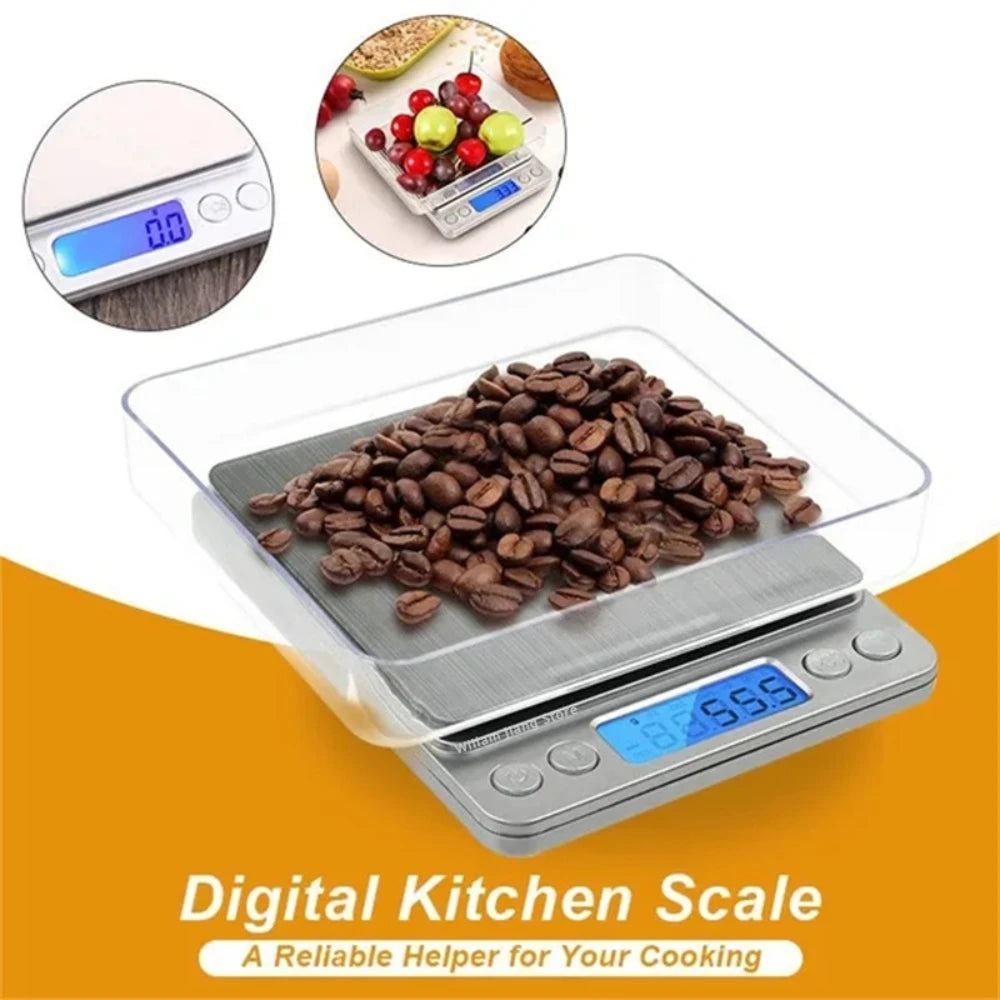 Digital Kitchen Scale Mini Pocket Stainless Steel Precision Balance Weight