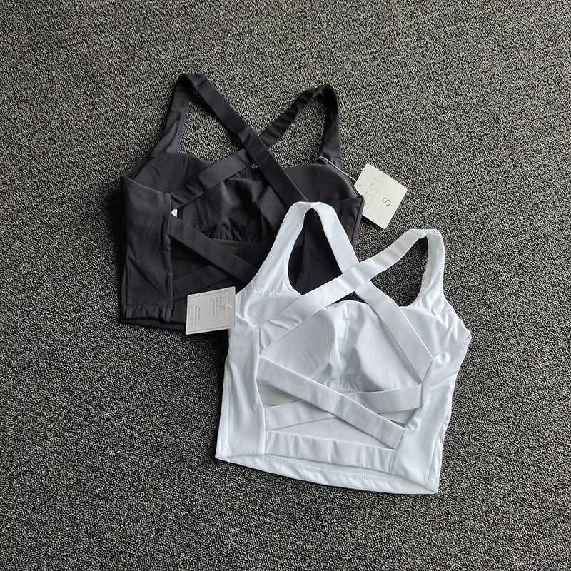 Women's Push Up Sports Bra – Breathable Fitness Yoga Gym Bralette Top