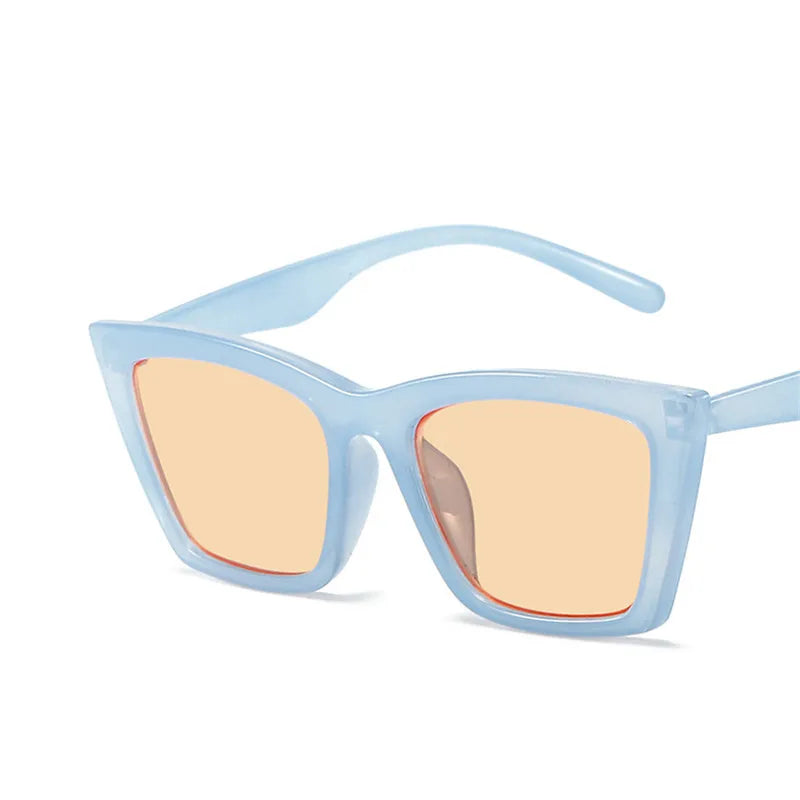 Vintage Cat Eye Sunglasses – Small Square Frame UV400 Shades for Women