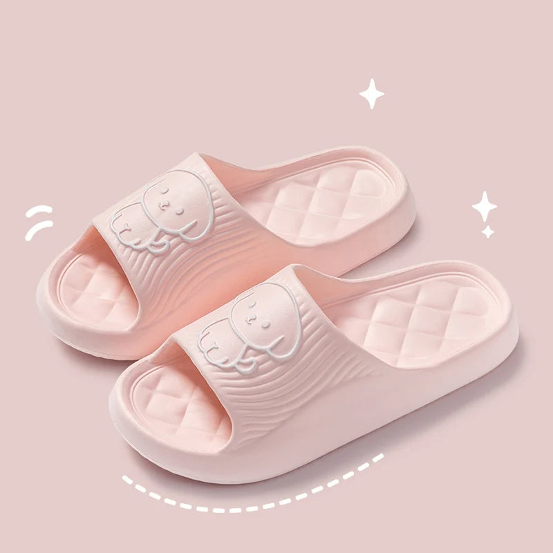 Cartoon Puppy Soft Slides Non-Slip Sandals for Men & Women Summer Use