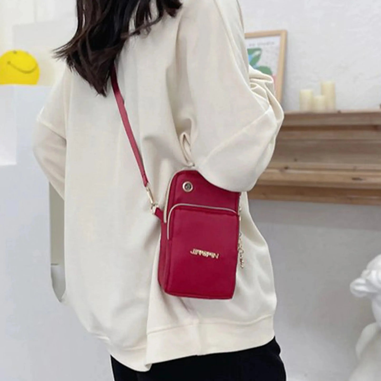 Women's Crossbody Mini Phone Bag Neck Hanging Pouch Coin Purse Holder
