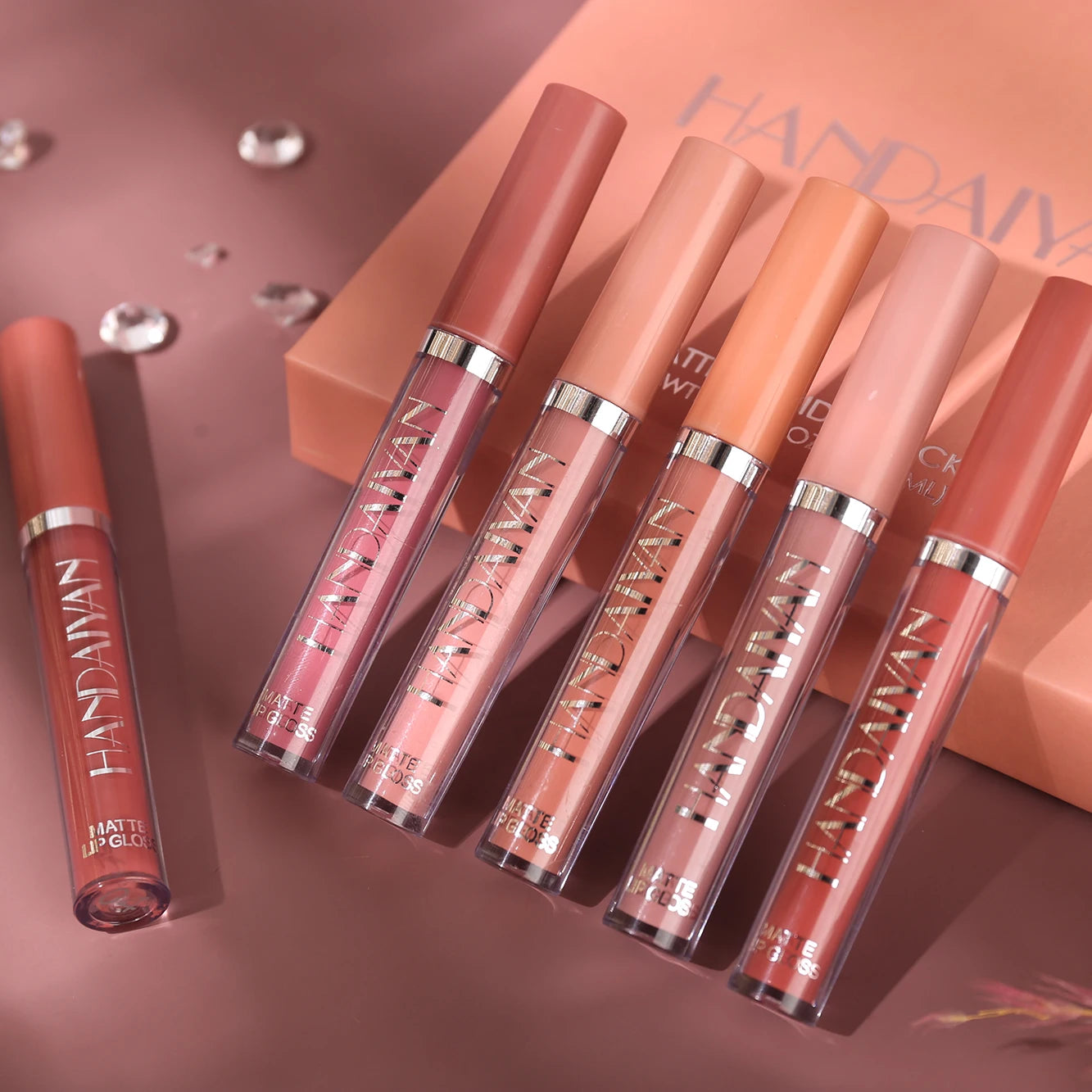 6PCS Non-Stick Matte Liquid Lipstick Set Long-Lasting Lip Gloss Gift Box