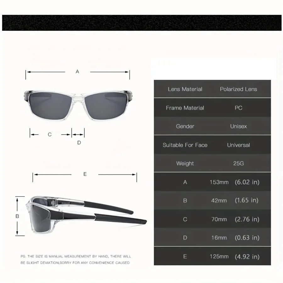 2 Pairs Men's Polarized Sports Sunglasses – Night Vision Driving Shades