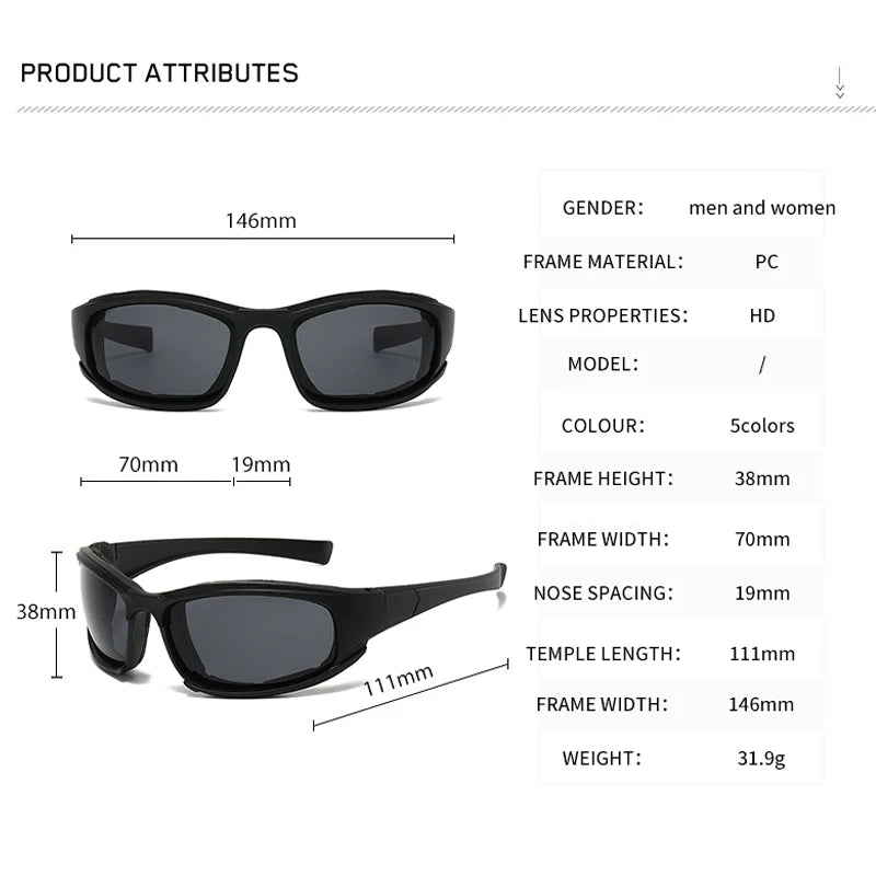 Unisex Sports Cycling Sunglasses –UV Protection Eyewear for Biking, Hiking, Camping