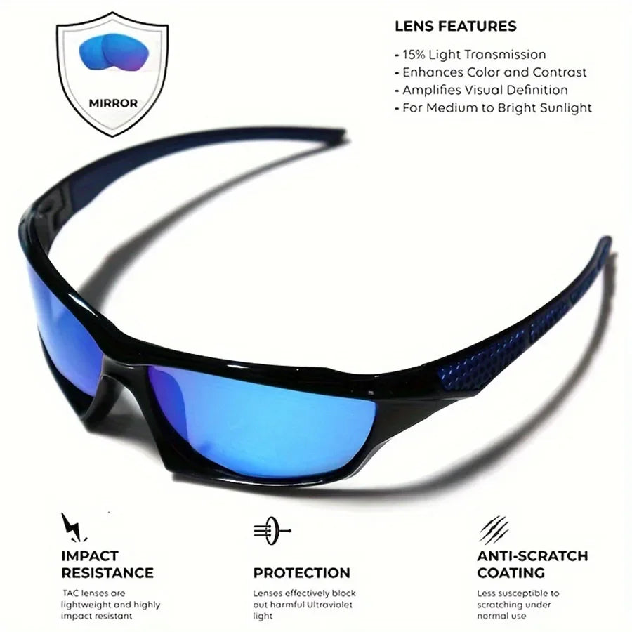 polarized UV400 Round Sports Sunglasses Metal Frame for Men & Women