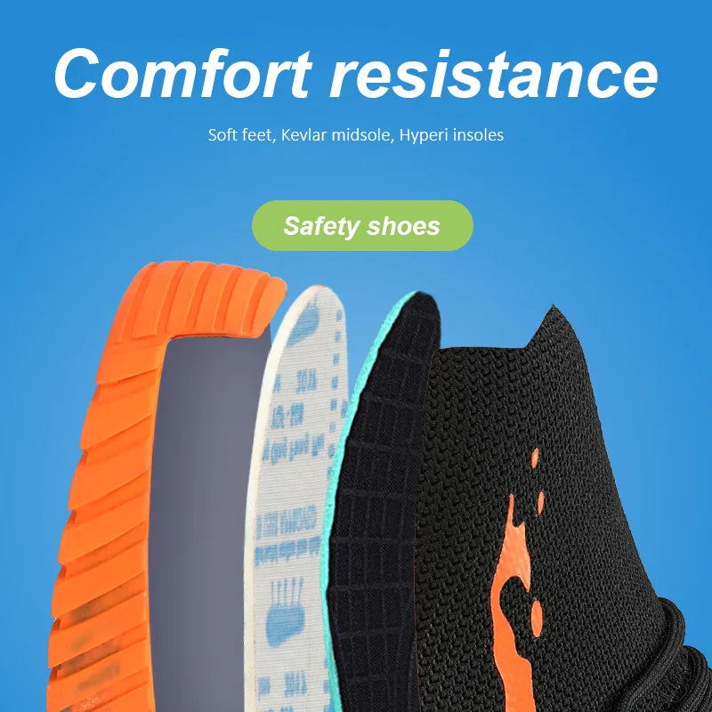High Top Steel Toe Safety Shoes – Anti-Puncture Work Boots for Men & Women