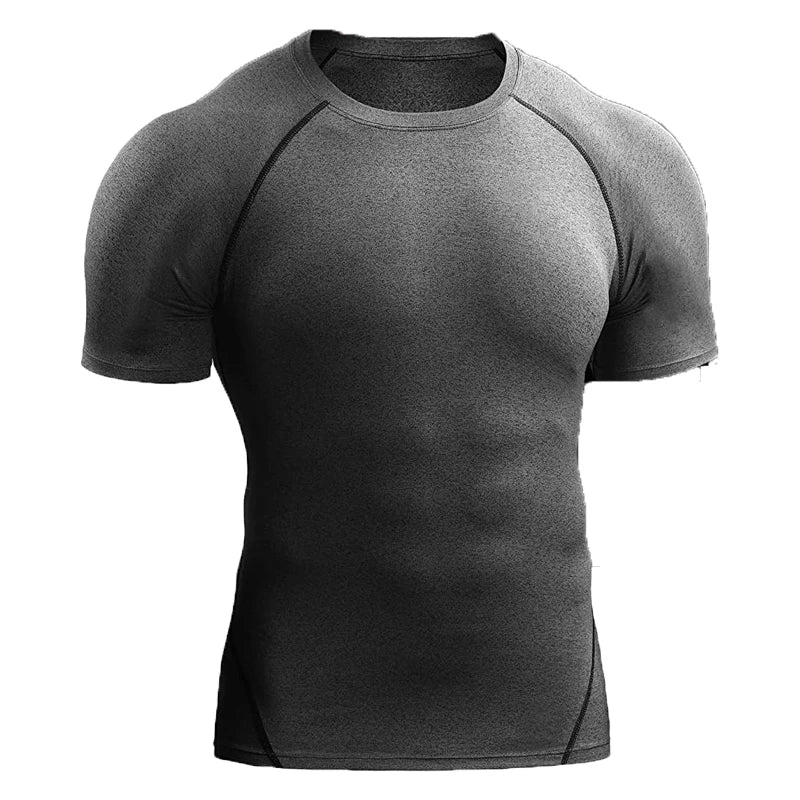 Men's Compression T-Shirt Quick-Dry Running Gym Workout Sportswear