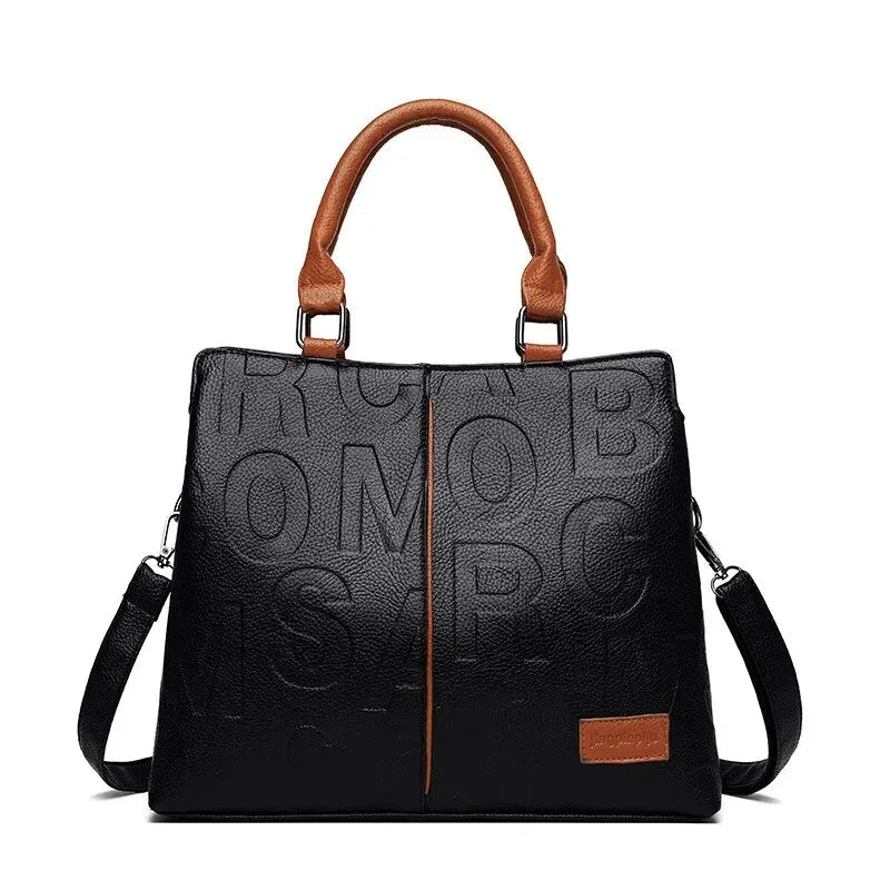 Women's PU Leather Crossbody Bag – Large Capacity Luxury Travel Handbag